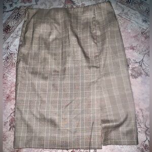 Plaid Tan Skirt